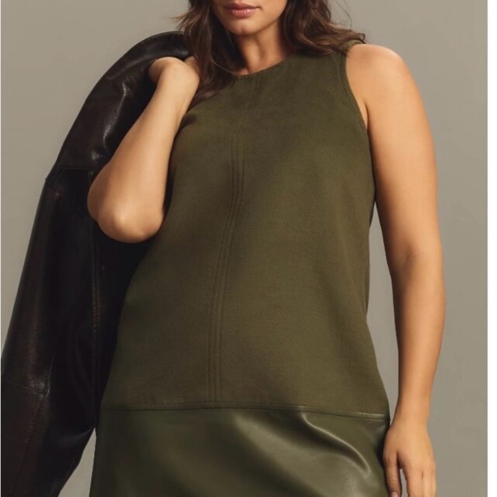 Olive Green Sleeveless Women's mini dress